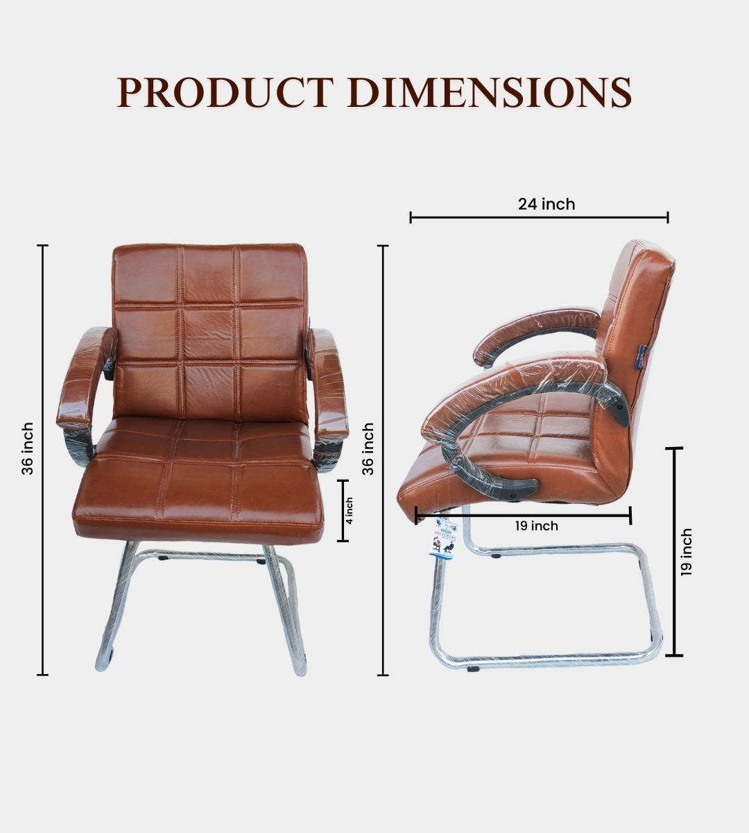 L Ply Low Back Visitor(Brown)