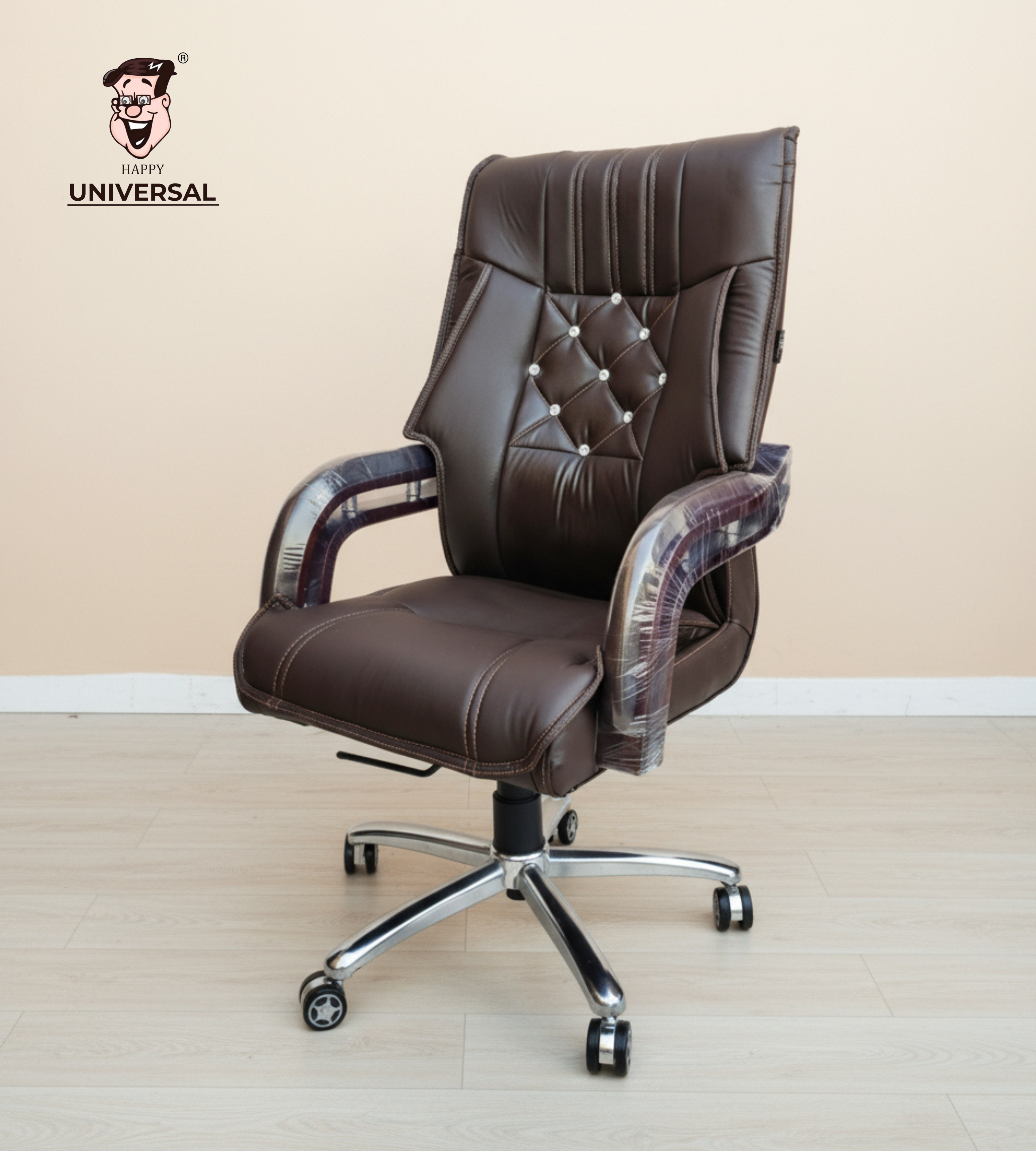 Wooden Frame 9 Button (Brown)