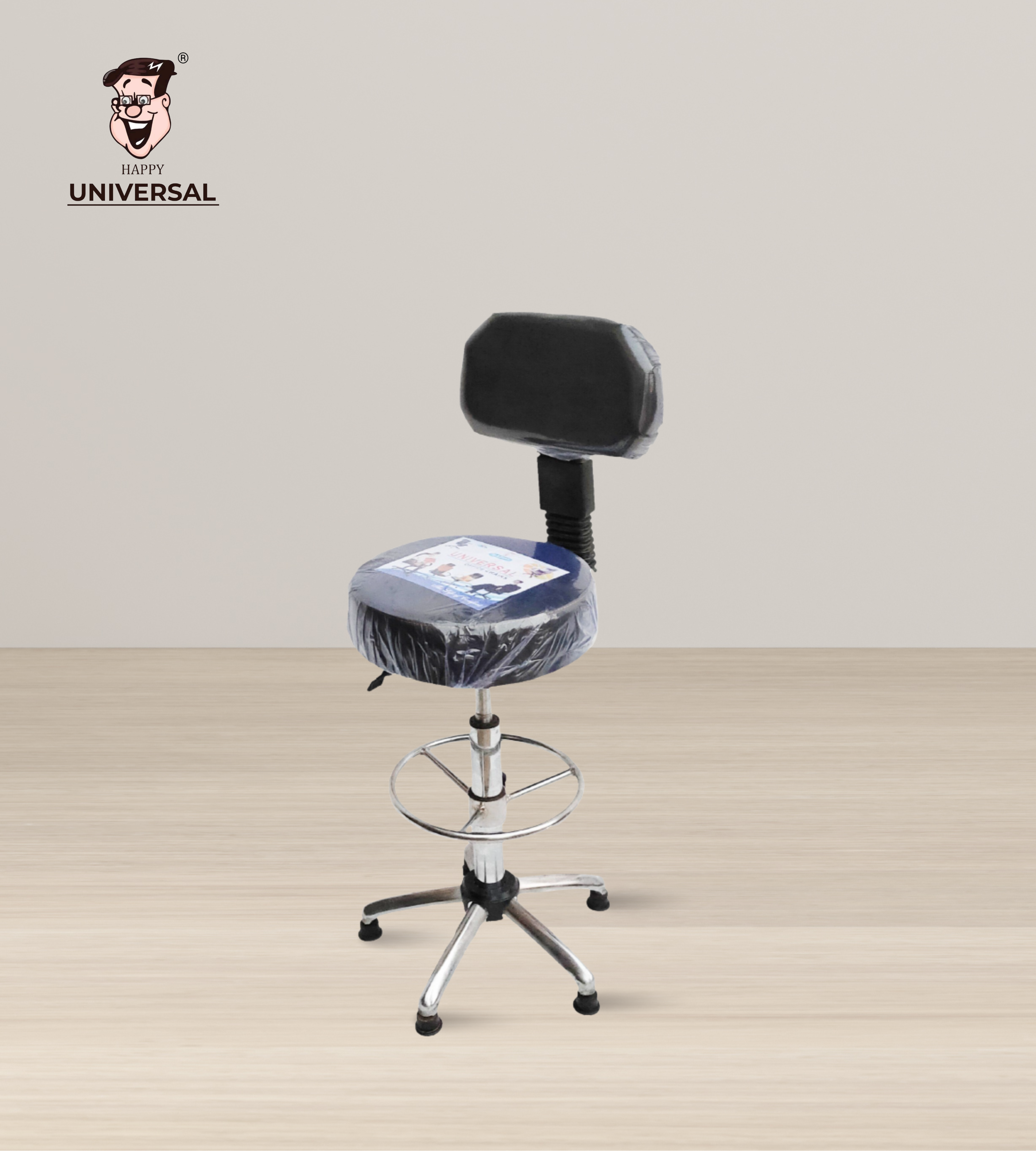 Bar Stool Without Arms 4 PU Cushion Seat