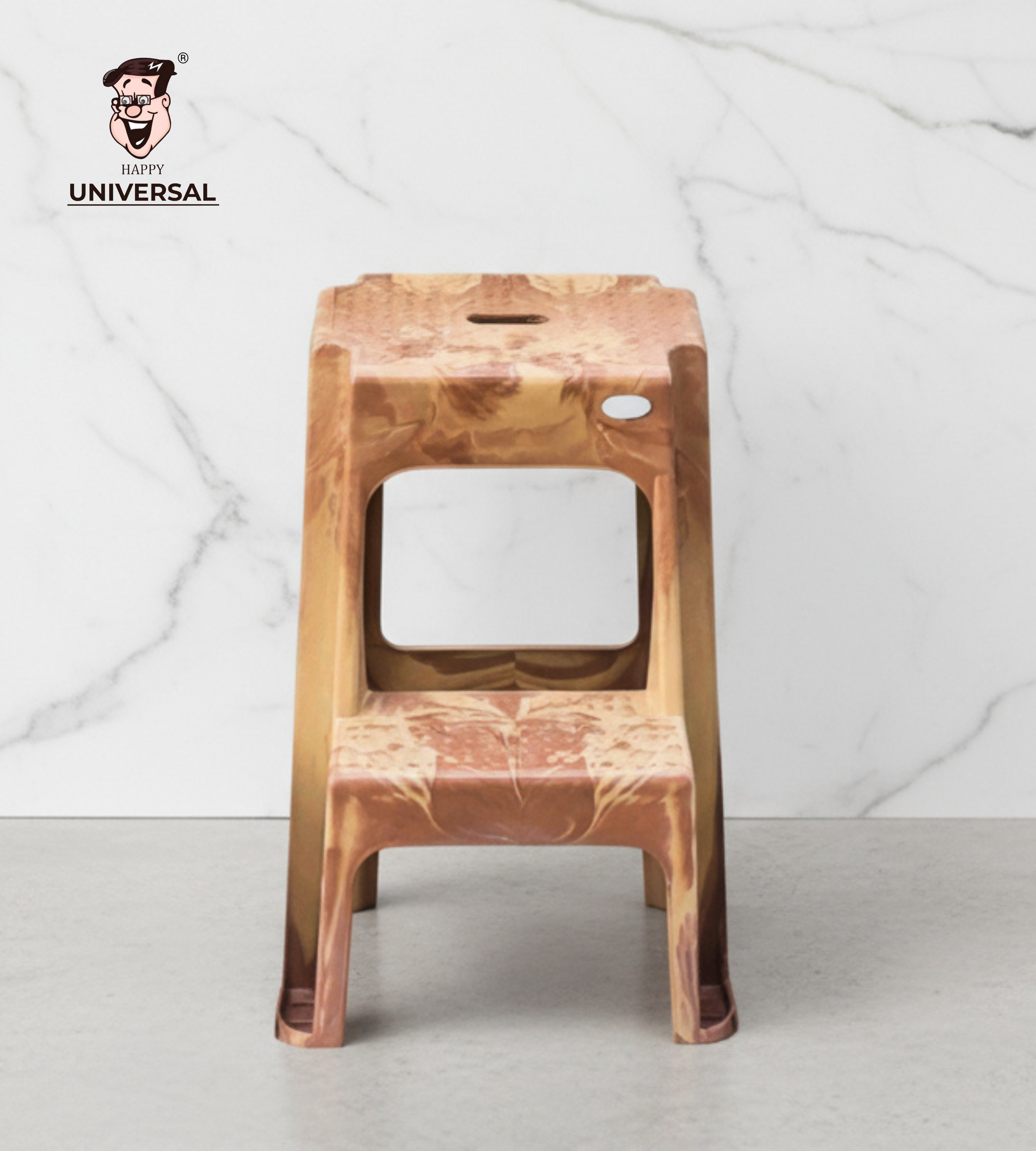 Marble Step Stool (Orange-Yellow)