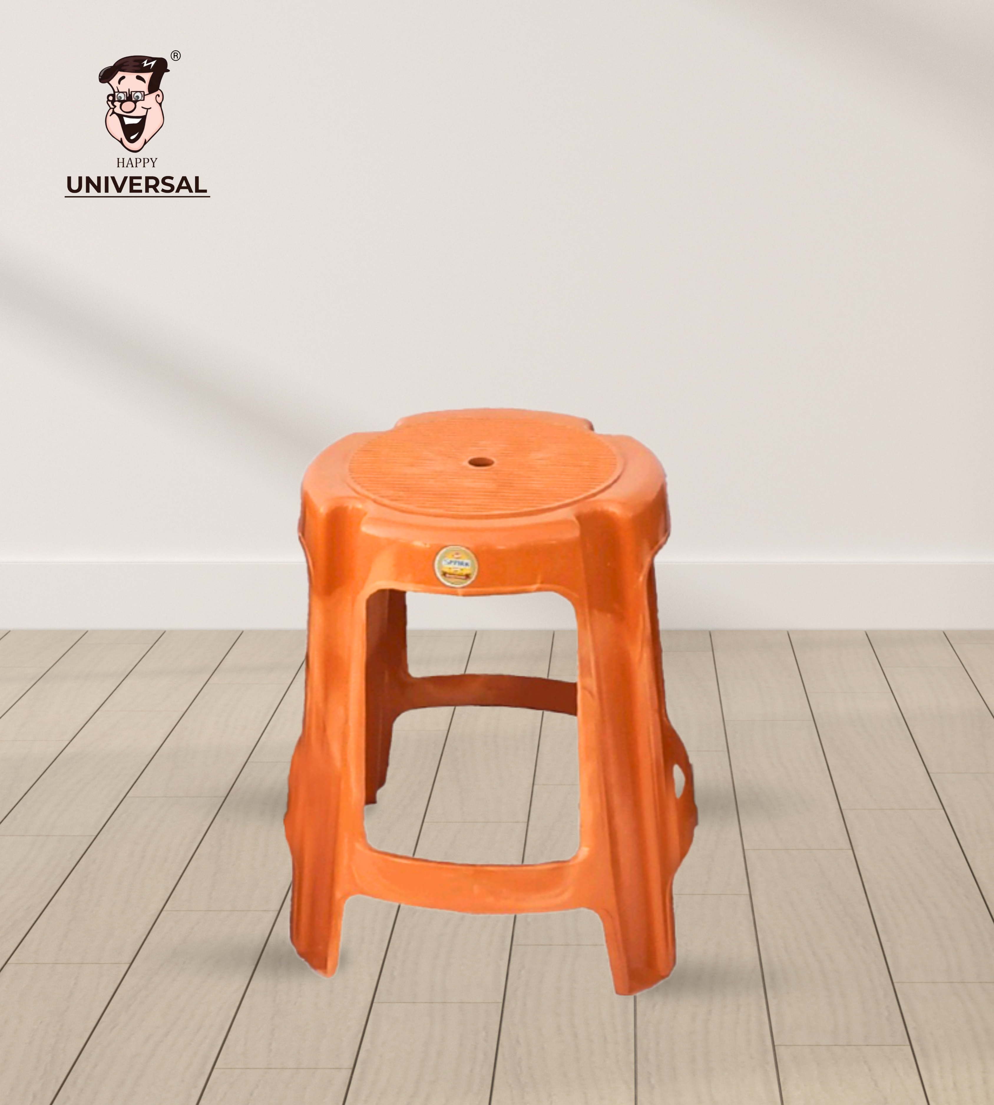 Spark Round Stool (Orange)